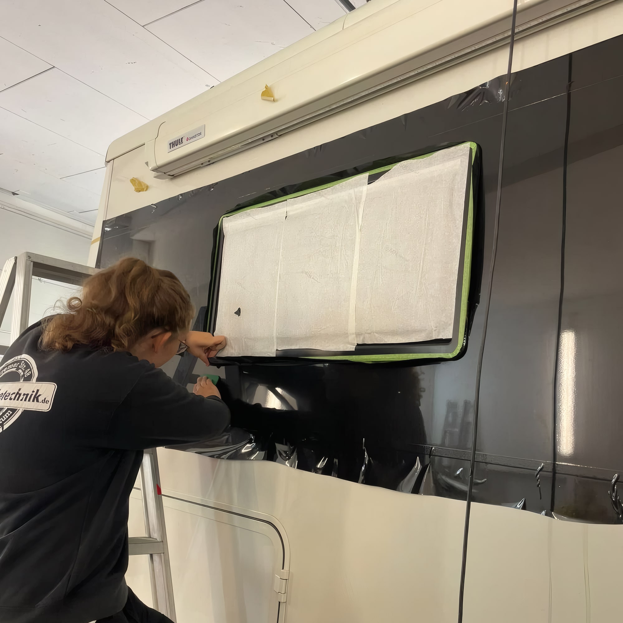 Wohnwagen bei Fahzeugfolierung