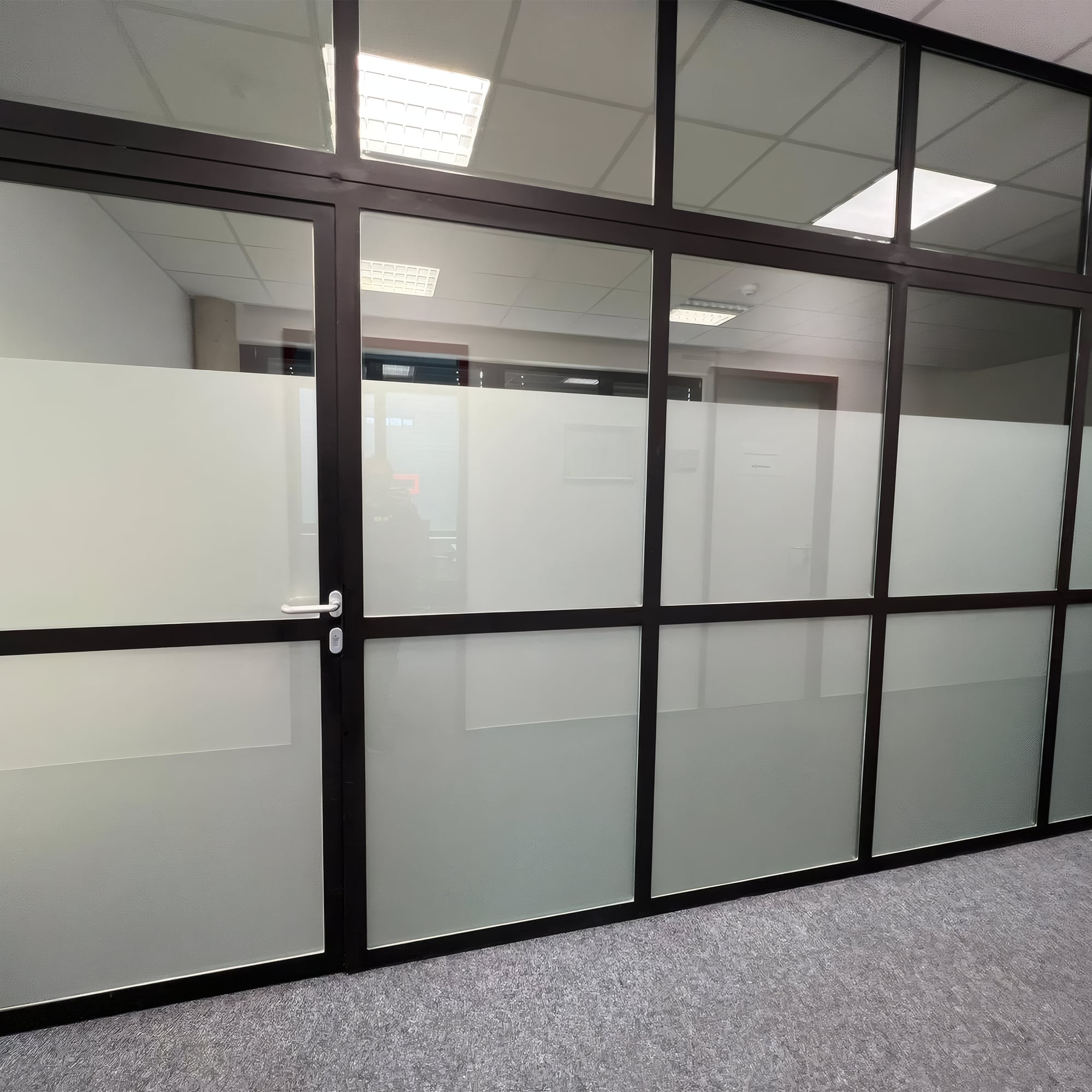 Türbeschriftung Milchglas Innenraum