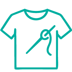 Icon Veredelungstechniken Kleidung