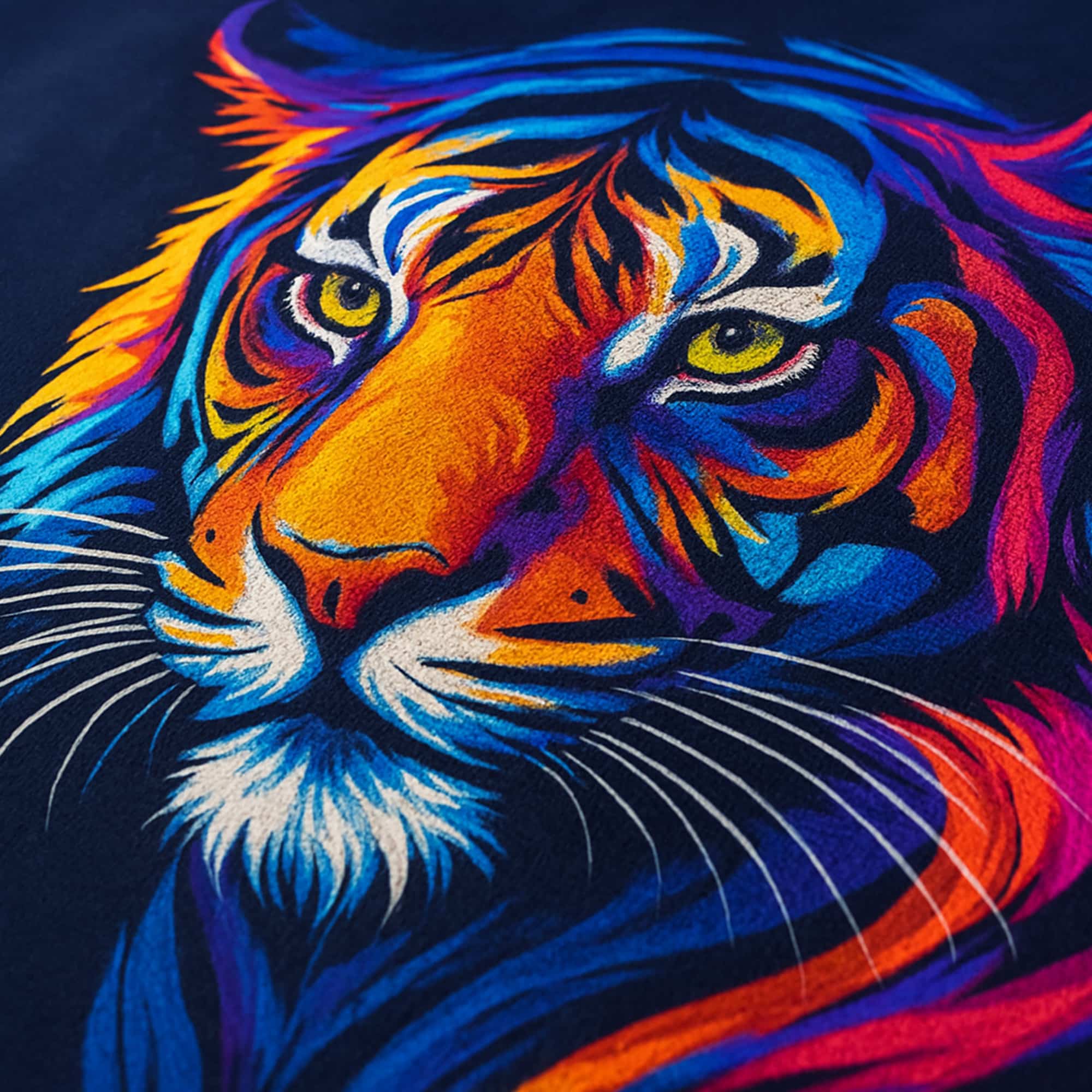 Beispiel eines Tigers als Siebdruckmotiv