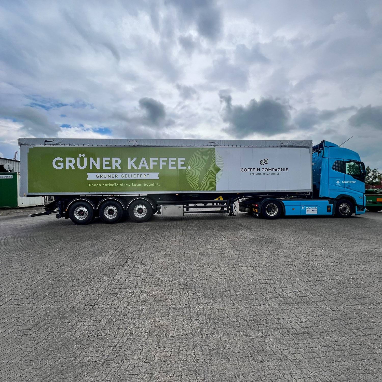 LKW Folierung gruener kaffee