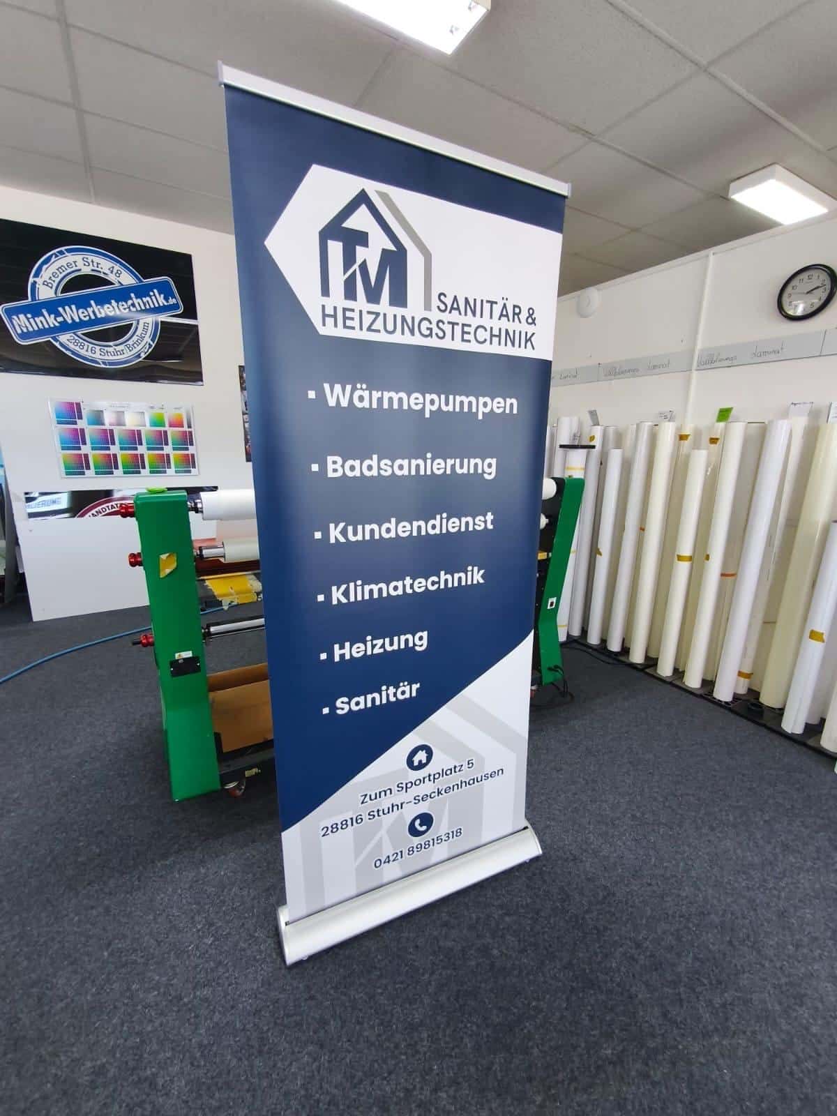 Roll-up für TM Sanitär und Heizungstechnik aus Stuhr